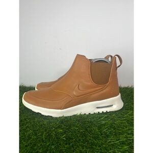 Nike Air Max Thea Mid Ale Brown Leather Sneaker Boots Women's Size 9 859550-200